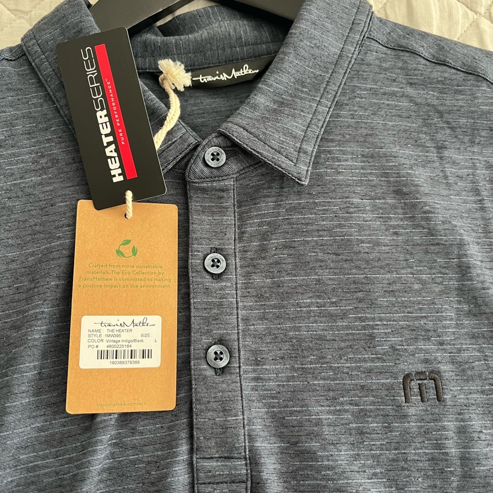 Travis Mathew Blue Men's Shirt